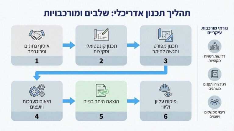 אדריכל עובד על תוכניות בנייה ושרטוטים