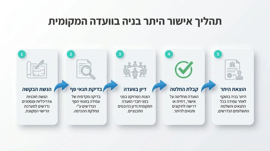 תהליך אישור היתר בניה מול ועדה מקומית