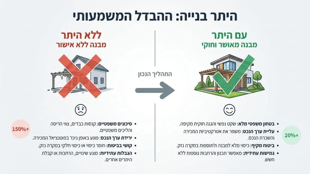 בית פרטי עם פרגולה מוסדרת כחוק