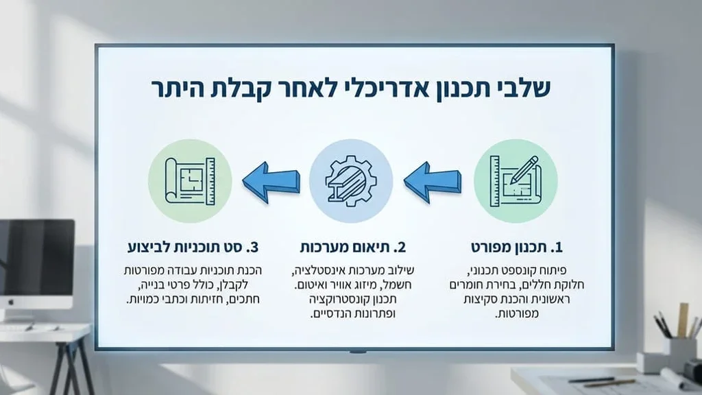 תוכניות אדריכליות להוצאת היתר בניה בדימונה