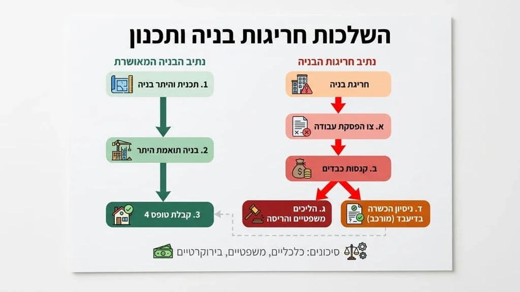 שרטוטים אדריכליים וכלי מדידה על שולחן עבודה