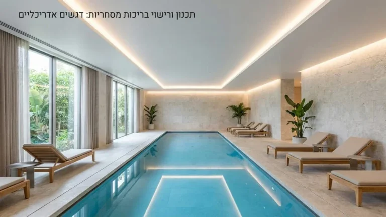 בריכת שחייה במתחם אירוח מסחרי